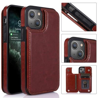 China Anti-drop manufacture Customize Embossed Logo Leather Mobile Phone Case For iPhone 13 12 Pro 11 Card Holder Wallet Max Cover for sale