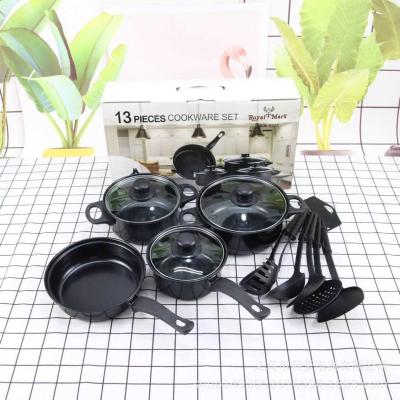 China 13 Pcs Viable Popular Cookware Non Stick Cookware Pan Set Nonstic Cookware Sets Cooking Pan Set Non Stick for sale