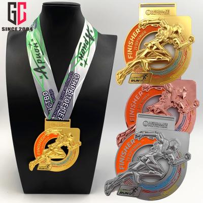 China Europe 15 Years Factory Custom Zinc Alloy Sports Metal Marathon Medal for sale