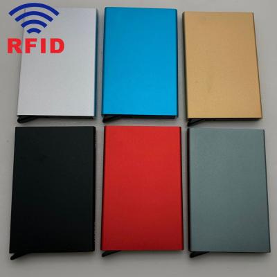 China 2021 Fashion Hot Sale Credit Card Holder RFID Blocking Wallet Aluminum Card Holder for sale