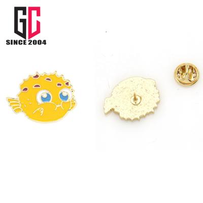 China Europe 12 Years Experience Factory Customized Cute Sea Urchin Cartoon Shape Label Soft Pin Metal Enamel Brooch Animal Souvenir Badge for sale