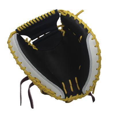 China Leather Cowhide Baseball Catcher Glove Custom Refined Leather for sale