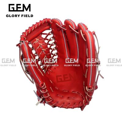 China Adult US Steerhide Logo Baseball Glove Leather Custom Outfield 12.75 Inch Straight Throw for sale