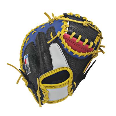 China Genuine leather youth a500 steerhide baseball catchers glove refined custom professional for sale