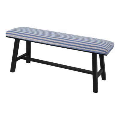 China NEW MORDEN Modern Minimalist Wooden Low Fabric Sofa Bench Long Bench Chair for Living Room for sale