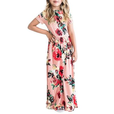 China Fashion Breathable Summer Casual Soft Women Maxi Rayon Loose Floral Dresses Long With Pockets for sale