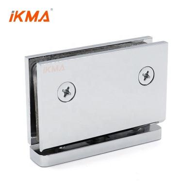 China IKMA Modern 180 Degree Brass Glass To Flange Glass Black Shower Swing Open Door Hinge for sale