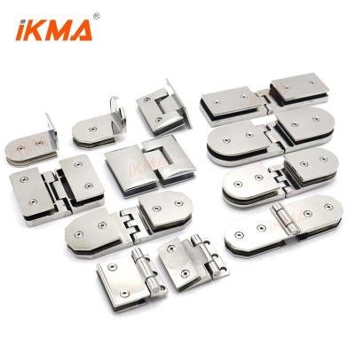 China Factory Custom Modern For Metal Folding Curving Door Hinges Glass Mirror Stain Hinge Clip Black Hardware for sale