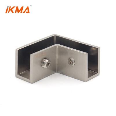 China Bathroom factory wholesale or 50*50 45*45 brass clip for american 0 degree glass clamp door glass frame clip for sale