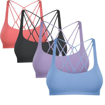 China High Print Breathable High Neck Fitness Full Coverage Yoga Stretch Bra Custom Size EU/USA Logo Sports Bra For Women for sale