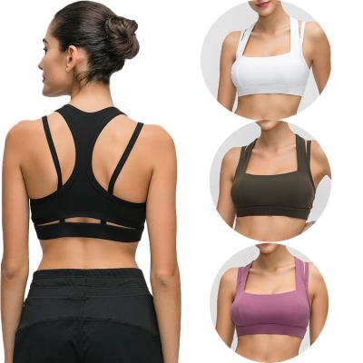 China Wholesale Breathable Fitness Ladies Sports Bra Top Custom Made Yoga Sports Bra OEM Logo Womens Gym Active Wear Bra for sale