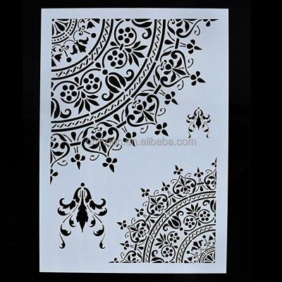 China High Quality Transparent Mandala Stencil Craft Stencil Template DIY A4 Size Decorative PET Material for sale