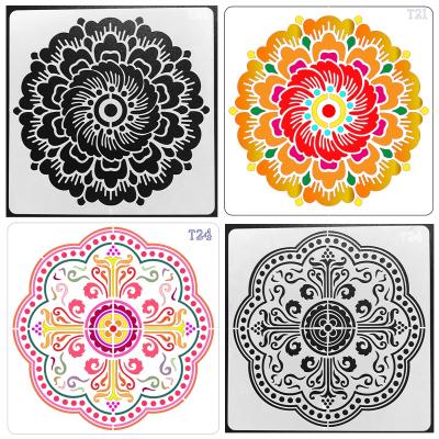 China Decorative Stone Template DIY Mandala Stencil Craft Mandala Stencils For Floors And Wall for sale