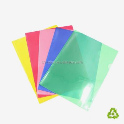 China Hot clear plastic folder pp L shape gift folder for sale