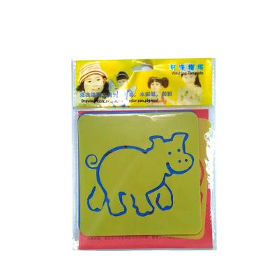 China Wall Decoration Stationery Style Animal Letter Drawing Stencils For Kids for sale