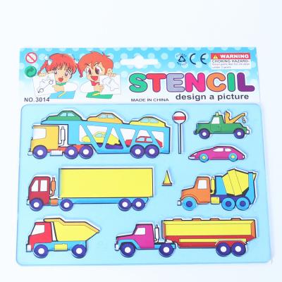 China New Fun Mold Stencil Vehicle High Quality Plastic Drawing Animal Reusable Stencil For Kids for sale