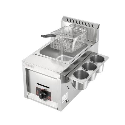 China Restaurant Commercial Open Gas Deep Fryer Chicken Deep Fryer Machine With Lid for sale