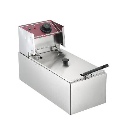 China Stainless Steel 2KW 220V Outdoor Commercial Electric Deep Fryer For Hot Dog Potato Chips for sale