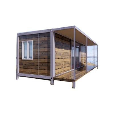 China Modern Eco Friendly Wooden Prefab Log Cabins House , Prefab Container Housing Low Price for sale