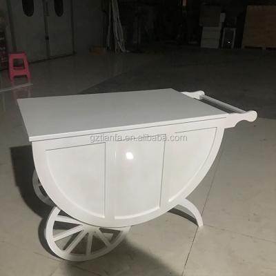 China Eco - Friendly Customized Wooden Flower Wedding Candy Carriage Decoration For Wedding Decoration for sale