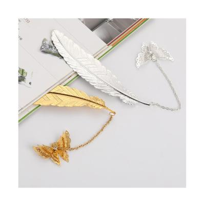 China Professional China Manufacturer Sale Butterfly Feather Metal Bookmark for sale