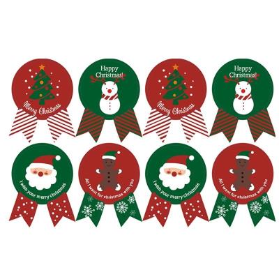 China Diy Creative Sticker Wholesale Christmas Decoration Sticker Cartoon Santa Snowman Baking Packaging Decoration Label Sticker Merry Christmas Sticker for sale