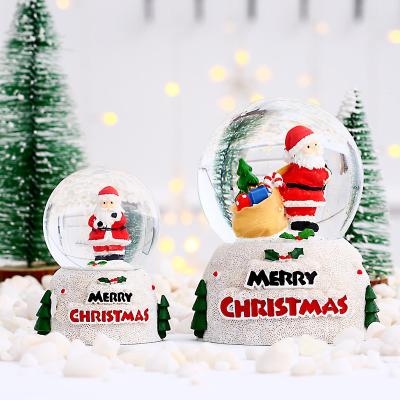 China Custom New Christmas Artificial Snow Globe Cartoon Snowman Snowman Glass Snow Globe Children's Gift Christmas Decoration for sale