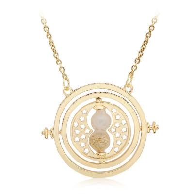 China Wholesale CLASSIC Harry Time Turner Converter Hourglass Necklace Sweater Chain Gold Plated Pendant Necklace Gift Fashion Jewelry for sale