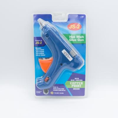 China Adjustable Temperature 60W Blue Electric Hot Melt Glue Gun for sale