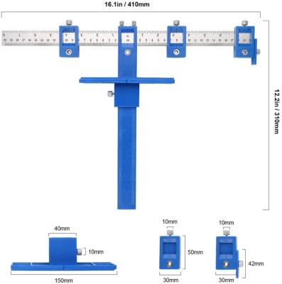 China Tool Kit Bivisen Drill Guide Jig, Power Tools Punch Benchmark, Adjustable Cabinet Hardware Jig Gauge Tool For Installing Handles, K for sale