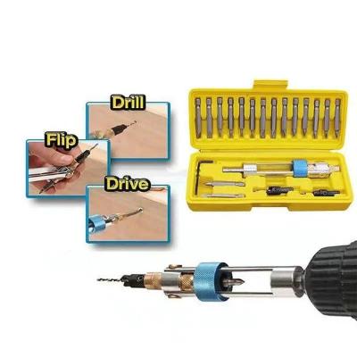 China Convenient Part Time Drill 20 Piece Set Air Master Bit Double Drill Bit High Speed ​​Steel Countersunk Converter Purpose Screwdriver for sale