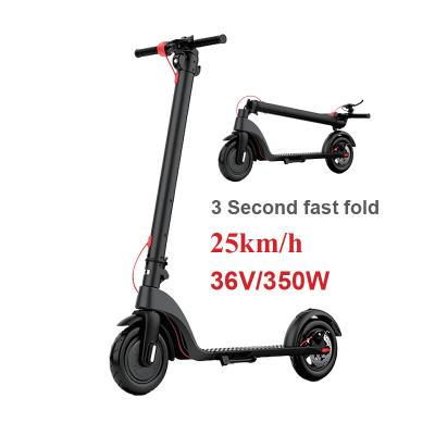 China Unisex Customizable Waterproof Electric Scooter 36V350W 10 Inch LED Display Screen 25km/h Folding Electric Scooter for sale