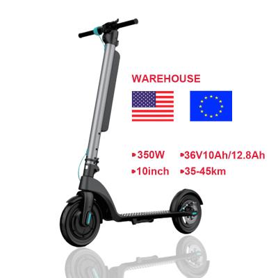 China Warehouse monopattino electrico 36V 350W unisex scooter European electrico waterproof IPX4 two wheels electric foldable for sale