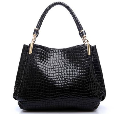 China New High Quality Vintage Ladies Large Capacity Crocodile Leather Bucket Bag Luxury Women's Handbag Female Handbag Cross - Body Bag for sale