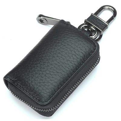 China New Genuine Vintage Cowhide Leather Multi-Function Key Card Holder Key Chain Holder Bag Fashion Unisex Organizer Key Card Pocket for sale