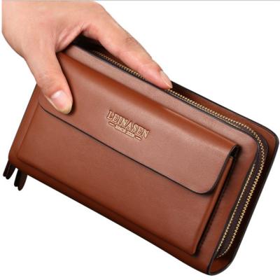 China New Men's Wallets Zipper Purse Passport Cover Multifunctional Business Card Holder Long Waterproof Wallet High Quality Waterproof Coin Pocket for sale