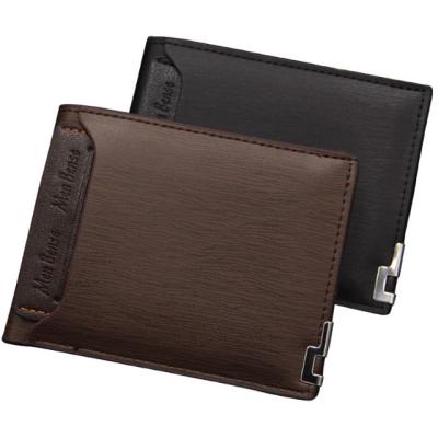 China New Men's Short Wallet Youth Korean Men's Wallet Trend Card Package Purse Anti-theft for sale