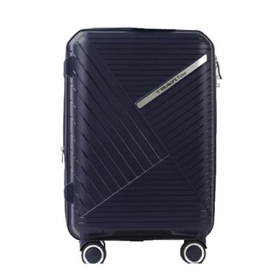 China Top Quality Colorful Hard Shell Suitcase Women PP Luggage Set Portable Business/Travel Bag With TSA Lock Double Zipper for sale