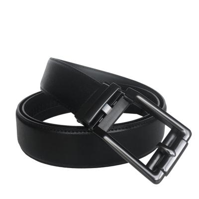 China Hot Selling Good Quality Business Cross Grain Automatic Buckle Leather Belt/New Style Casual True For Men for sale