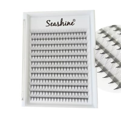 China Synthetic Hair Seashine Premade Pointed Thin Narrow Base Fans Thin Pointed Rod Lash Premade Volume Fan Lash Eyelash Extension 10D 12D for sale