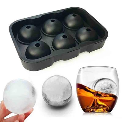 China Hot Selling Amazon Six-Ball Viable Lattice Ice Ball Ice Ball Mold and Silicone Ice Sphere Cube Tray Soap Mold for sale