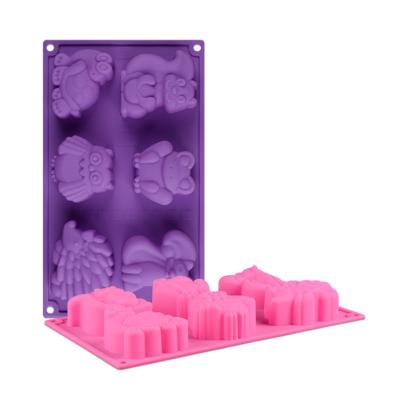 China Viable Silicone Molds Lovely Cartoon Animal Shape Cake Mold Frog Kangaroo Cake Model for sale