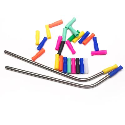 China Viable BPA Free Silicone Straw Reusable Tips For Stainless Steel Straw for sale