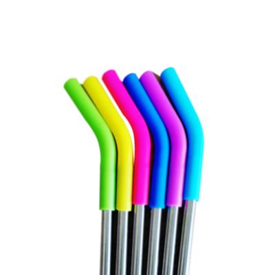 China 2019 New Reusable Silicone Straw Hat Viable Drinking Tips For 6mm Stainless Steel Straws Cover for sale