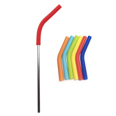 China Sustainable Silicone Drinking Straw Cover Tip For 8 Mm Stainless Steel Straws for sale