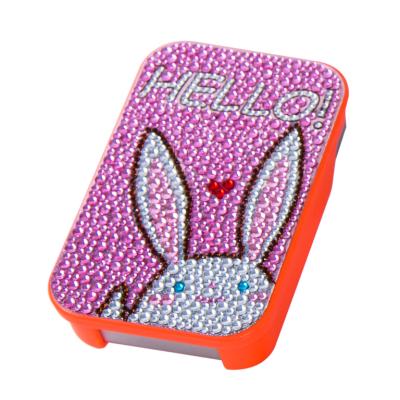 China Customized Rectangular ABS Plastic Drawer Case Mint Candy Gift Box With Custom Cool Rhinestone Sticker for sale