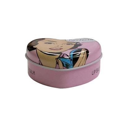 China High Quality Custom Heart Shaped Sky And Earth Cover Tin Box Metal Tin Case Small For Lip Balm Container Box for sale