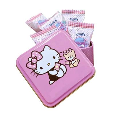 China Heaven and Earth cover tin box Custom design printed small square empty metal tin case for candy gift mint for sale