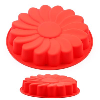 China Sustainable Cake Tools DIY Baking Pan For Kitchen Tool Flower Silicone Cake Bakeware Pastry Baking Pan Mold for sale