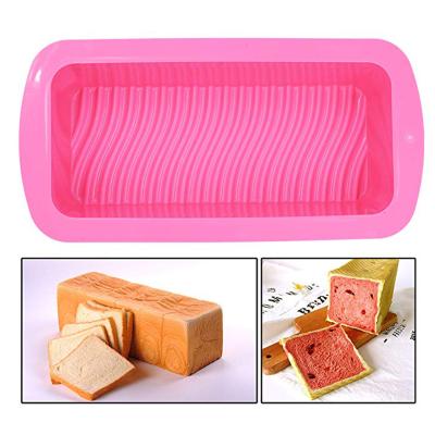 China Sustainable Pan Homemade Rectangle Cake Mold Silicone Loaf Non-Stick Baking Cake Mold for sale